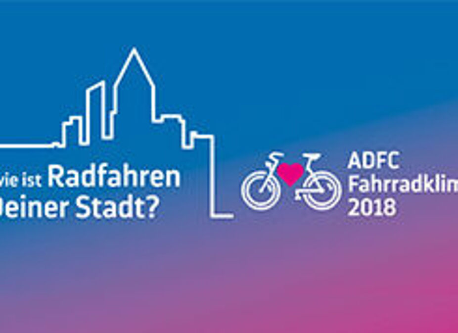 Bildmotiv ADFC-Fahrradklima-Test 2018 farbig Bildmotiv ADFC-Fahrradklima-Test 2018 farbig